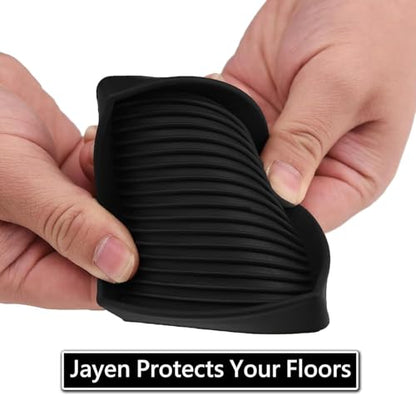 2x2 Non Slip Rubber Furniture Caster Cups for Hardwood Floors, Anti-Slip Square Furniture Coasters Pads Stopper Gripper Floor Protectors for Bed Couch Table - size: 12 Pcs Black