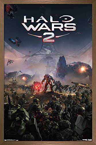 Trends International Halo: Halo Wars 2 - Key Art Wall Poster, 22.375" x 34", Bronze Framed Version - color: Bronze Framed Version, size: 34"L x 22.4"W