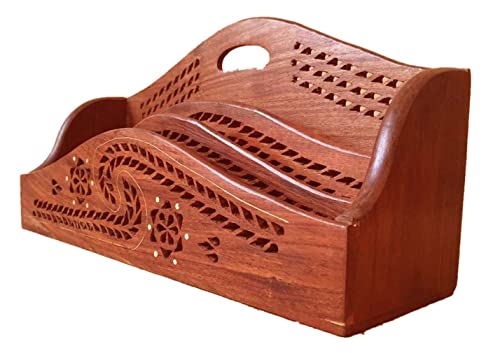 Wooden Desk Organizer - Handmade Desk Accessories for Home and Office - Elegant Storage Solution for Pens, Notepads, and more Office supplies for Table