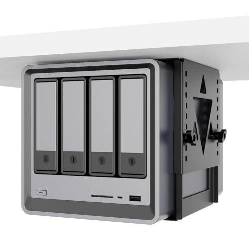 PUTORSEN Under Desk Mini PC Mount NAS Mount Bracket Holder, Height and Width Adjustable CPU Holder for Mac mini Desktop Computer, Mini PC, Small Form Factor Desktop Tower