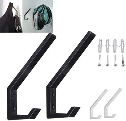 6PCS Helmet Holders Plastic Hanging Hooks Wall Mounted Hangers Hat Glove Bag Shoe Clothes Rack (White-6PC) - color: White-6PC