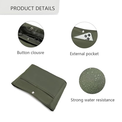 YONEBN waterproof Storage Bag Lightweight Large Capacity nylon Bag Inner Bag Handbag Organizer - color: Nylon/Army Green