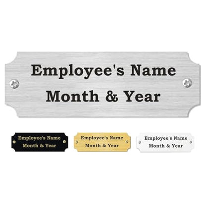 Employee of the Month Plate Inserts (Silver) - color: Silver