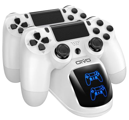 OIVO PS4 Controller Charging Dock Station, Dualshock 4 Controller Charger with 1.8Hrs Charging Chip, White - color: White, size: 8.12inch - PS4
