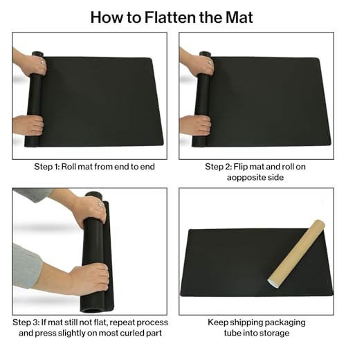 POCHAR Vegan Leather Desk Mat 31" x 16" - Desk Pad Protector for Desktop | Non-Slip PU Leather Dual-Sided Office Desk Blotter for Laptop Mouse Keyboard - Waterproof Writing Signing Pad, Black - color: Black