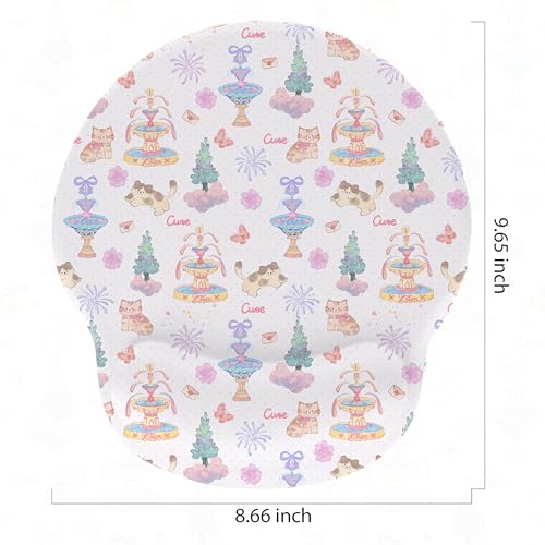 RICHEN Ergonomic Mouse Pad with Wrist Support,Non-Slip Rubber Base for Computer Laptop & Mac,Lightweight Rest for Home,Office & Travel (Cute Kitten) - color: Cute Kitten