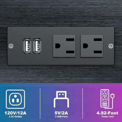 Computer Tower Stand with Charge Station and USB Charging Port - Height Adjustable PC Tower Stand, Under Desk CPU Holder Cart with Locking Caster Wheels for Fits Most PC - color: Black
