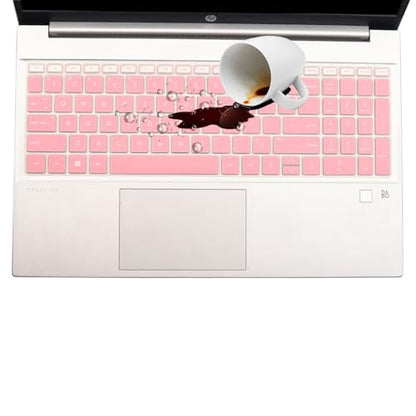 Keyboard Cover for 15.6 17.3 HP Laptop 17-cn 17-cp 15-fc 15-fd 15-eg 15-eh 15-er Series 15-fc0025dx 15-fc0093dx 15-fd0083wm 15-fd0107dx 15t-fd000/fd100 15t-eg300 17t-cn300/cn400 17-cn 17z-cp-Palepink - color: Palepink(Regular Letters)