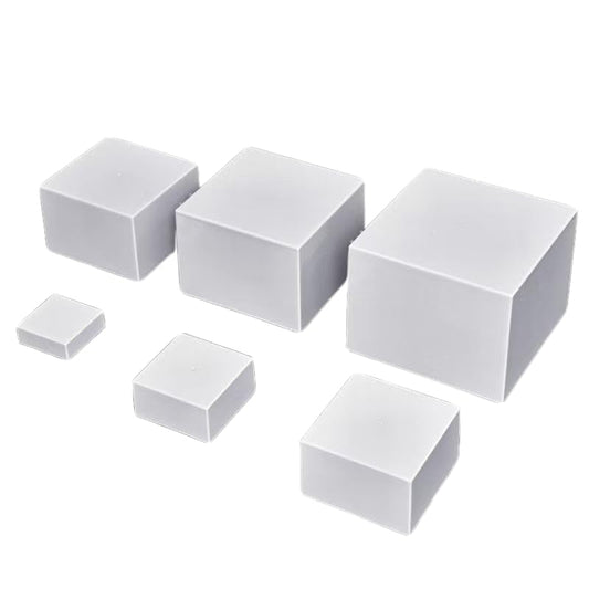 Moen Acrylic Nesting Stand Display Cube Box with Hollow Bottom 6 Pcs Pitcher Boxes for Display (Whith) - color: Whith
