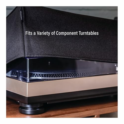 Crosley AC1055A-BK Fabric Turntable Dust Cover, Black