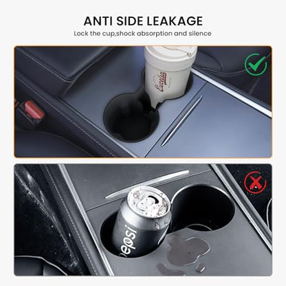 BANKKY 5PCS Center Console Organizer Tray for Tesla Model Y Juniper 2025 2026 Accessories Underseat Armrest Storage Cup Holder Hidden Compartment for Family Travel Kids Daily Commute Road Trips - size: 5PCS (25-26) Model Y (Juniper)