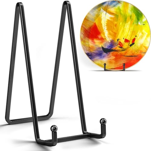 IPAME 12 Inch Large Plate Stands for Display - Metal Picture Frame Easel Stands for Plates, Books, Platters, Plaques, Decor (2 Pack) - size: 12 Inch