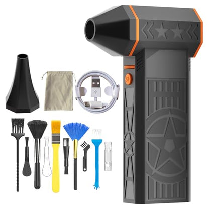 Electric Air Duster-150000RPM Super Power Cordless Air Duster, Rechargeable Brushless Motor Durable Blower, 3-Gear Adjustable Dust Blower for Computer, Keyboard, Outdoor, House and Car