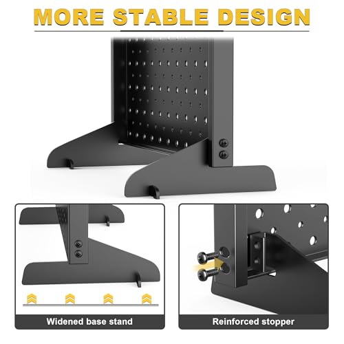 Ultrawall Pegboard Display Stand, Metal Tabletop Pegboard Display, Accessories Rack Organizer for Jewelry, Retail Stores, Craft Shows, 12"X16", 2pcs Black - size: 2Pack 12"X16"
