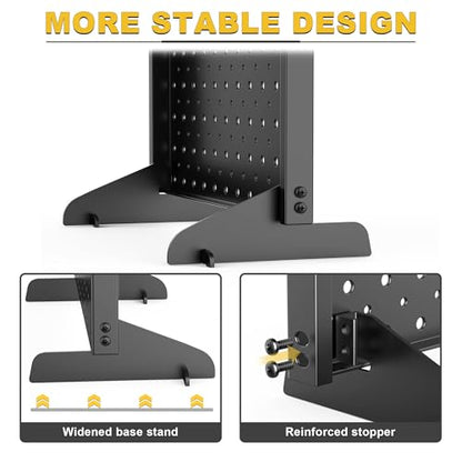 Ultrawall Pegboard Display Stand, Metal Tabletop Pegboard Display, Accessories Rack Organizer for Jewelry, Retail Stores, Craft Shows, 12"X16", 4pcs Black - size: 4Pack 12"X16"