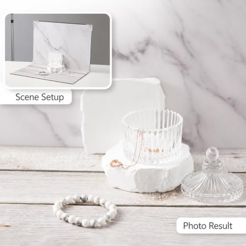 BYSTONE Product Photography Backdrops Kit, 8 Pcs 16 Patterns Photo Backdrop Board, 16.5 x 11.7 in Tabletop Background for Food Jewelry Cosmetics, Small Product Photoshoot Props