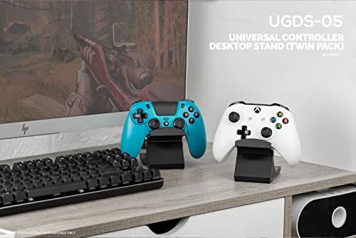 Game Controller Desktop Holder Stand (2 Pack) - Universal Design for Xbox ONE, PS5, PS4, PC, Steelseries, Steam & More, Reduce Clutter UGDS-05 by Brainwavz - color: UGDS-05 Black