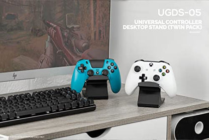 Game Controller Desktop Holder Stand (2 Pack) - Universal Design for Xbox ONE, PS5, PS4, PC, Steelseries, Steam & More, Reduce Clutter UGDS-05 by Brainwavz - color: UGDS-05 Black
