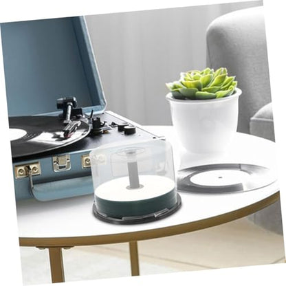 Cd Storage Bucket Empty Round Cd/Dvd Storage Container Space Saving Media Box for Home Dorm Easy Access Cd Holder Case 4 Pack 5.31 X 5.31 X 3.54 in