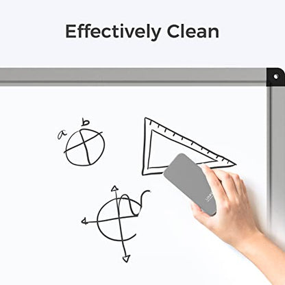 loukin Magnetic Dry Erase Eraser, Whiteboard Eraser, Glass Board Remover, 3.4 fl oz Whiteboard Cleaner Included, for Classroom, Home and Office Use (Grey) - color: Grey-1 Pack