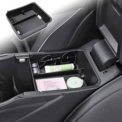 HGWEI Center Console Organizer Compatible with 2026 Jeep Cherokee Interior Accessories, Middle Armrest Storage Tray Insert Secondary Console Compartment (Not Fit Grand Cherokee)