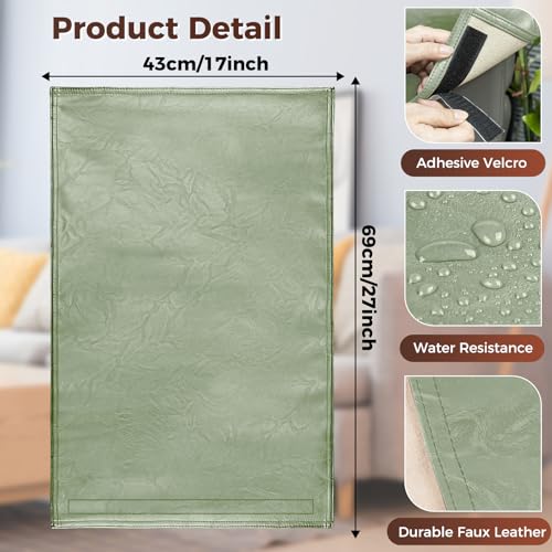 Recliner Headrest Protector Faux Leather Headrest Cover for Recliner Chair Couch Headrest Cover for Furniture Sofa Protector Chair Arm Covers for Home Office 17 x 27In(Mint Green) - color: Mint Green, size: 43x69 Cm