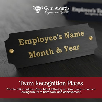 Employee of the Month Plate Inserts (Black) - color: Black