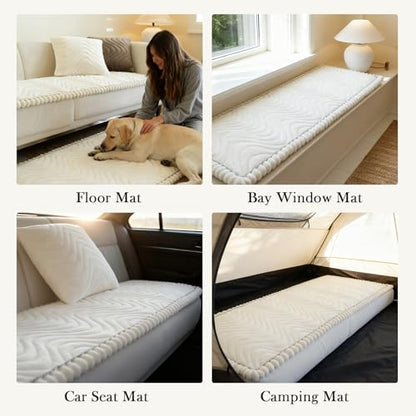 Couch Covers for 3 Cushion Couch Sofa Pet Friendly,Non-Slip Sofa Cover Washable - color: Rp-white, size: 27.6" x 59"