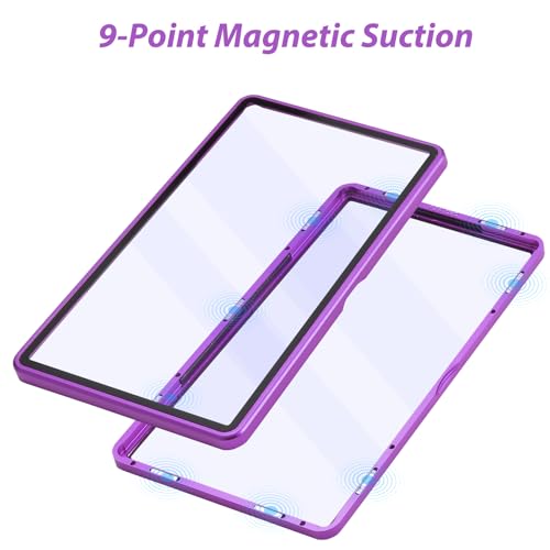 ZINHO Graded Card Case Magnetic Aluminum Alloy Slab Protector Display Case Fits 35PT PSA/CGC/CSG Cards, UV Protection (Purple) - color: Purple, style: PSA Card Case