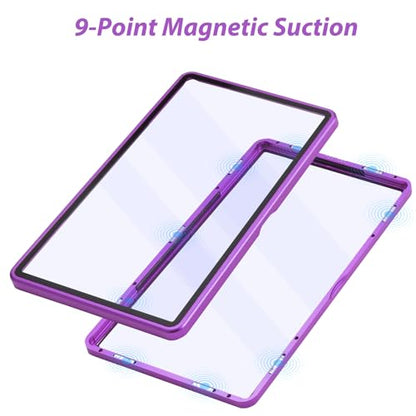 ZINHO Graded Card Case Magnetic Aluminum Alloy Slab Protector Display Case Fits 35PT PSA/CGC/CSG Cards, UV Protection (Purple) - color: Purple, style: PSA Card Case