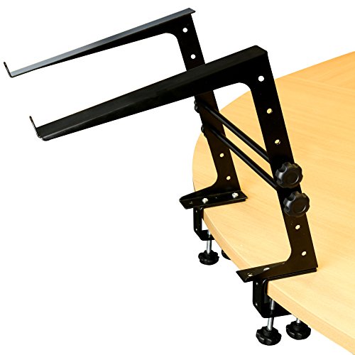 RockJam Portable DJ Laptop Stand with Adjustable Height, Anti-Slip Design, Works For Laptops, Controllers & CD Players - size: Desktop