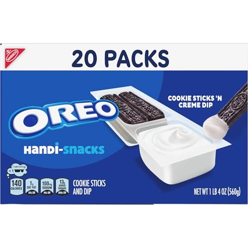 Handi-Snacks OREO Cookie Sticks 'N Creme Dip Snack Packs, 20 Snack Packs - size: 20 Count (Pack of 1)