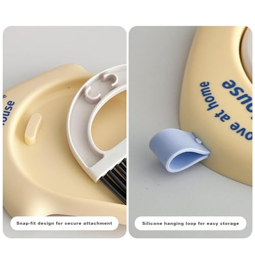 Small Dustpan and Broom Set,Mini Handheld Dust pan with Cleaning Brush Set for Home Desktop, Sofa,Office,Keyboards, Pet Care Household,Camping (Yellow) - color: Yellow