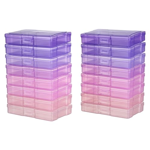 novelinks Photo Storage Boxes with Handle, Photo Organizers and Storage | 1Pack Color, Photo Albums 4x6 Pictures, Photo Cases, Classroom Organization, Index Card Box, Photo Card Holder, Seed Storage - color: Pink Purple Gradient