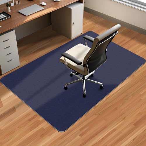 Office Chair Mat for Hardwood Floor & Tile Desk Mat for Rolling Chairs Protect Hardfloor Desk Area Rug for Workstations, Durable Chair Mat for Home and Office Use (Navy Blue, 36X55 in) - color: Navy Blue, size: 36X55 IN
