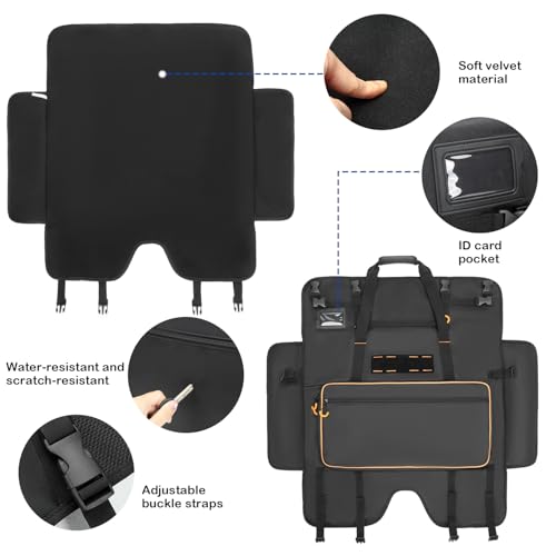 Monitor Carrying Case for 27" LCD Screen Padded Travel Monitor Carrying Bag Compatible with iMac Desktop Computer Dust Cover Bag (Black) - color: Black