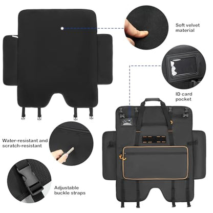 Monitor Carrying Case for 27" LCD Screen Padded Travel Monitor Carrying Bag Compatible with iMac Desktop Computer Dust Cover Bag (Black) - color: Black