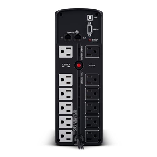 CyberPower CP1350PFCLCD PFC Sinewave UPS Battery Backup and Surge Protector, 1350VA/880W, 12 Outlets, AVR, Mini-Tower, UL Certified - size: 1350VA, style: Mini-Tower