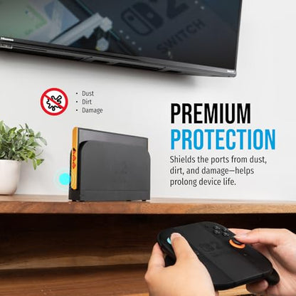 JoyCon Magnetic Dust Cover Compatible With Nintendo Switch 2 – Protective Port Covers, Dust Guard (Set of 2) (Hearts) - color: Hearts