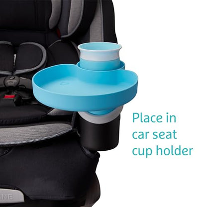 Munchkin Carseat Tray with Miracle 360 Sippy Cup for Toddlers 1-3 - Travel & Road Trip Accessory for Kids, Mess-Free Snacking and Spill Proof Drinking in The Car, Blue - color: Blue