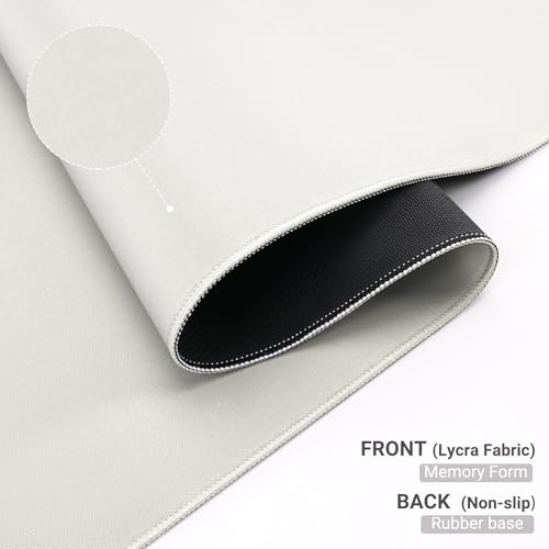 MOSISO Keyboard Mouse Pad Set, Gaming Mouse Pad&Keyboard Wrist Rest&Wrist Rest, Ergonomic Wristrests with Memory Foam Home Office Easy Typing Cushion Non-Slip Mousepad, Cloud Dancer White - color: Cloud Dancer White