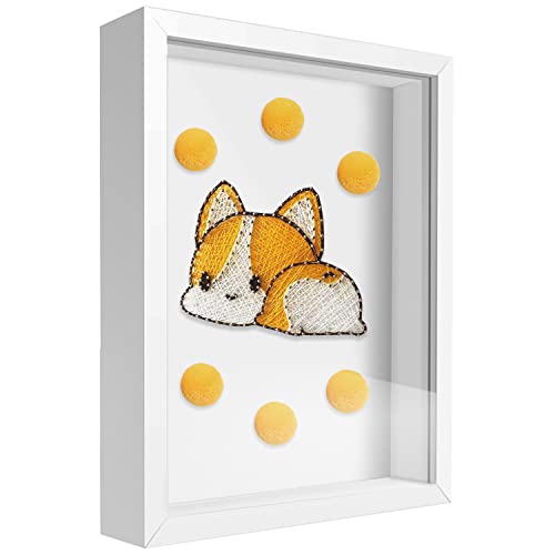 4x6 Small Shadow Box Frame Display Case , Display Case Box for Memorabilia, Medal, Wedding Memories, Crafts, Tickets and Photos (White, 4x6) - color: White, size: 4x6