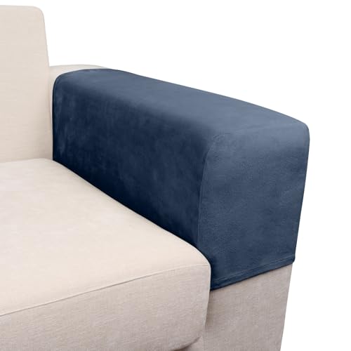 Couch Arm Covers 2 Pcs Sofa Armrest Covers Stretch Couch,Armrest Cover for Chairs Scratch-Resistant Sofa Arm Cover Armchair Slipcovers,Berlin Blue - color: Berlin Blue, size: 2PC Armrest Cover