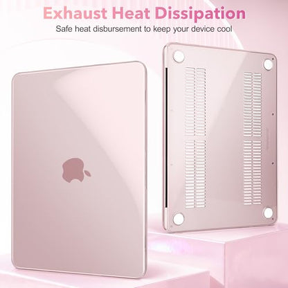 May Chen for MacBook Neo 13 inch Liquid Retina Display ((2026 Release A3404), Slim & Lightweight Protective Case with Screen Protector&Keyboard Cover&Dust Plug, Crystal Blush - color: Crystal Blush