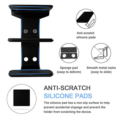 IFCASE 2 Tier Under Desk Laptop Mount, Double Decker Metal Under Desk Shelf Holder for Laptop, MacBook Pro, Keyboard with Anti-Scratch Silicone (Black) - color: Black