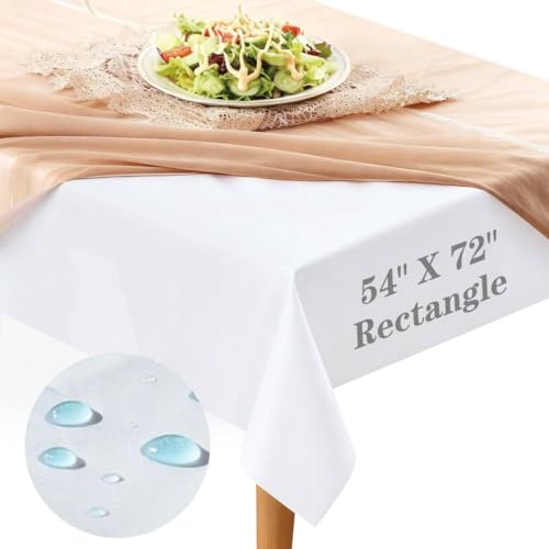 Table Pad Protector with Flannel Backing Cut to Fit Waterproof Heat Resistant Heavy-Duty Reusable Table Cloth 54" x 72" Rectangle Vinyl Table Padding Under Tablecloth - size: 72" x 54" (Rectangular)
