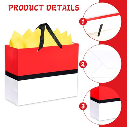Mprocen Cartoon Animation Party Gift Bags Red White Theme Goodie Bag Birthday Wrapping Paper Greeting Card Envelope Party Decoration Supplies - color: Themed 5