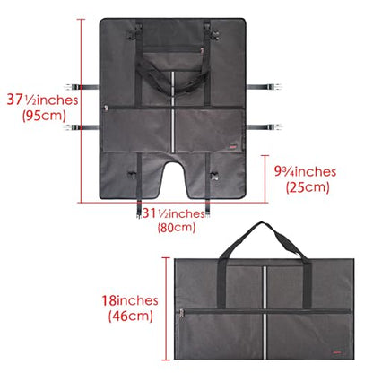 32" Monitor Travel Carrying Bag Compatible with Desktop AIO Computer | Dark Grey | Thick Foam Padding | Reinforced Carry Straps | For Desktop AIO Moving - color: Dark Gray