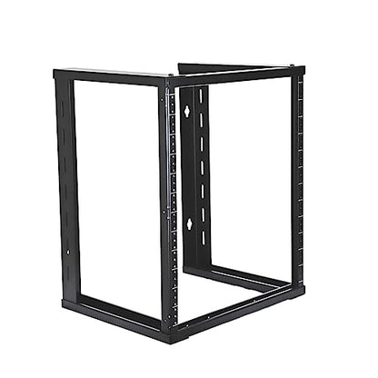 AEONS 12U Open Frame Wall Mount 19-Inch IT Network Server A/V Equipment Rack 16" Depth 12-24 Threaded 2-Post Mounting, Black - style: 12U-16"D