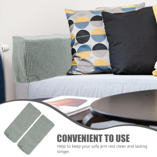 FOMIYES 2pcs Sofa Armrest Covers - Stretch Couch Armrest Protectors for Chairs, Recliners, Dogs & Cats
